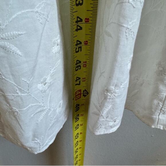 NWT Zara Openwork Embroidered Midi Cotton Dress Oyster White Blogger Favorite XS - Picture 15 of 16